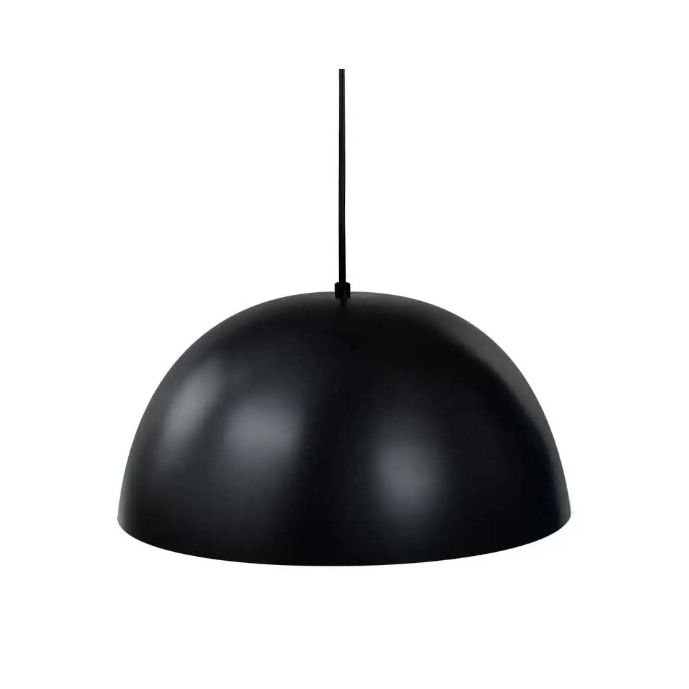 LUMINARIO COLGANTE ALUMINIO COLOR NEGRO CON INTERIOR SATINADO 127V MAXXI