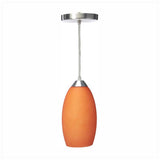 CANDIL ALUMINIO 110 X 210 MM. VIDRIO NARANJA MATE 1200 MM. MAX*** HAE ***