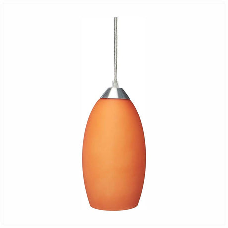 CANDIL ALUMINIO 110 X 210 MM. VIDRIO NARANJA MATE 1200 MM. MAX*** HAE ***