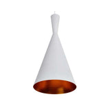 LUMINARIO COLGANTE ALUMINIO INTERIOR ANODIZADO EN COLOR BLANCO 127V LAMPARA OPCIONAL NO INCLUIDA MAXXI