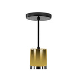 CANDIL REJILLA ACERO NEGRO DETALLE DORADO 21.5X120CM E27 127V MAXXI *** HAE ***