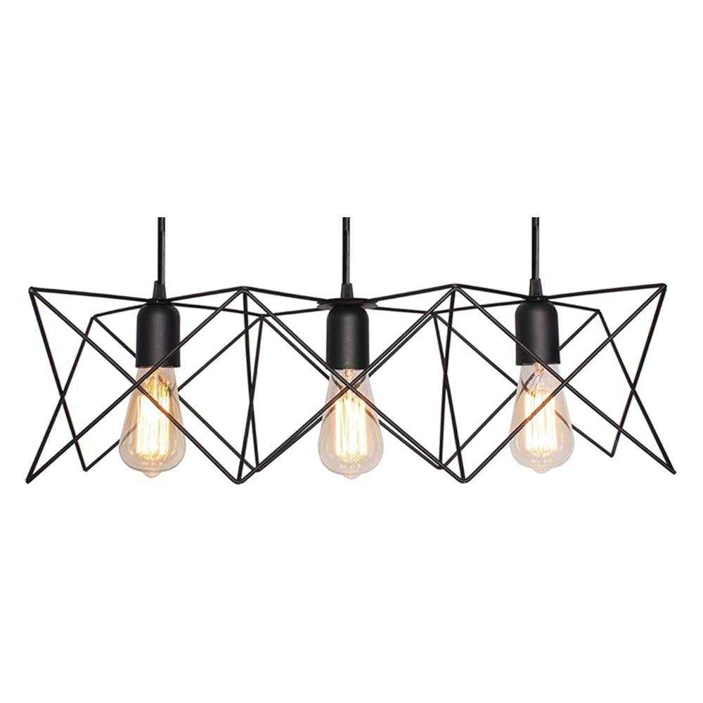 LUMINARIO COLGANTE REJILLA DE ACERO NEGRO COPO SOCKET DISPONIBLE EN COLOR NEGRO / COBRE / LATON57CM H-120CM 127VLAMPARAS OPCIONALES NO INCLUIDAS(MX-CL7011-N/LA) ***HAE 2022***
