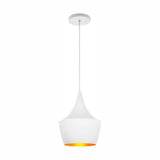 LUMINARIO COLGANTE ALUMINIO INTERIOR ANODIZADO DORADO DISPONIBLE EN COLOR COBRE 127V LAMPARA OPCIONAL NO INCLUIDA