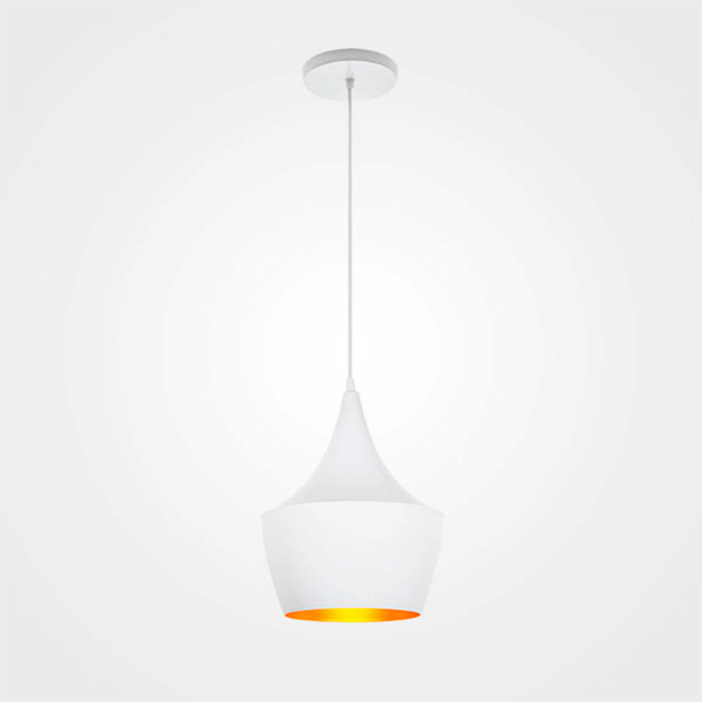 LUMINARIO COLGANTE ALUMINIO INTERIOR ANODIZADO DORADO DISPONIBLE EN COLOR COBRE 127V LAMPARA OPCIONAL NO INCLUIDA