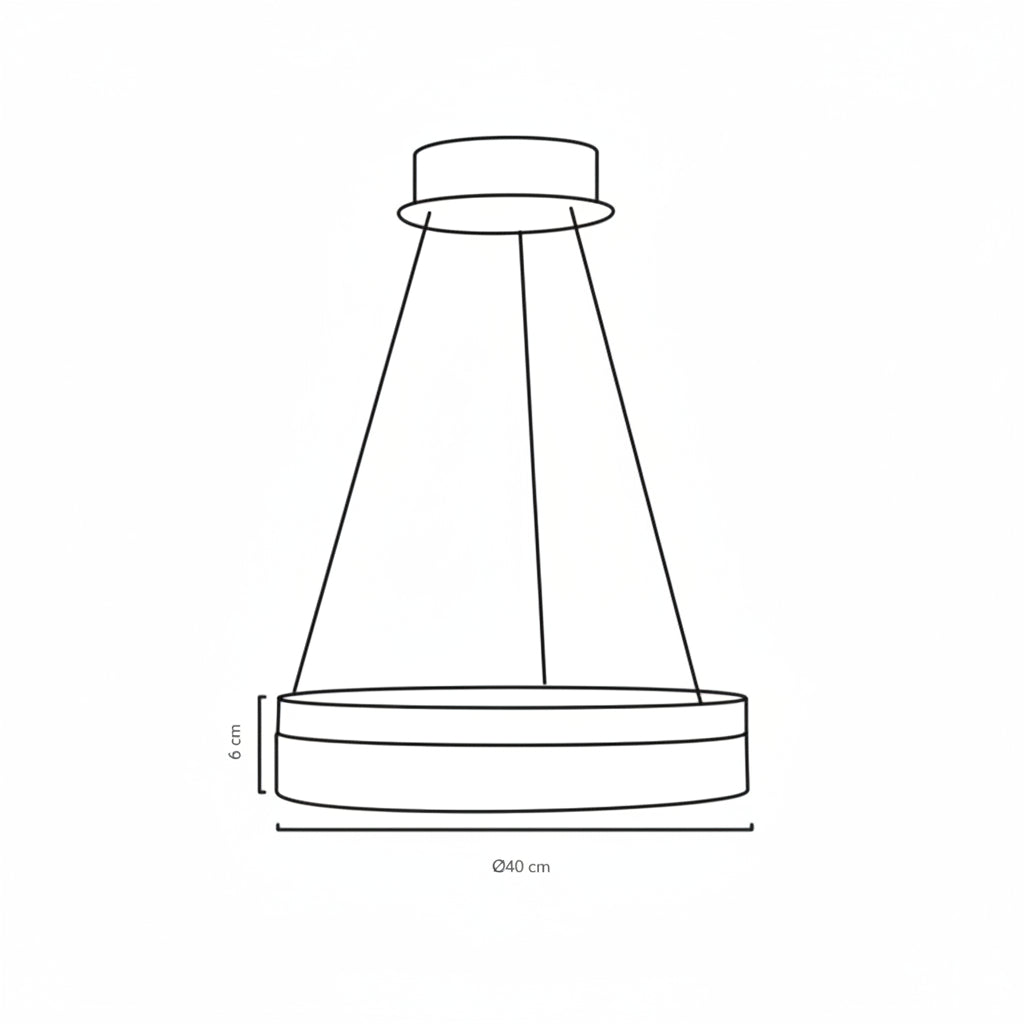 LUM COLGANTE LED INTEGRADO 24W 1920LM BASE AL CUERPO METAL A3 DIFUSOR ACRILICO 3000K-6000K