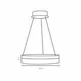 LUM COLGANTE LED INTEGRADO 24W 1920LM BASE AL CUERPO METAL A3 DIFUSOR ACRILICO 3000K-6000K
