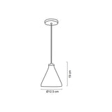 LUMINARIO COLGANTE LAMINA DE ACERO NEGRO + INTERIOR BLANCO + DETALLE DE MADERA 12.5CM H-120CM 127V LAMPARA OPCIONAL NO INCLUIDA