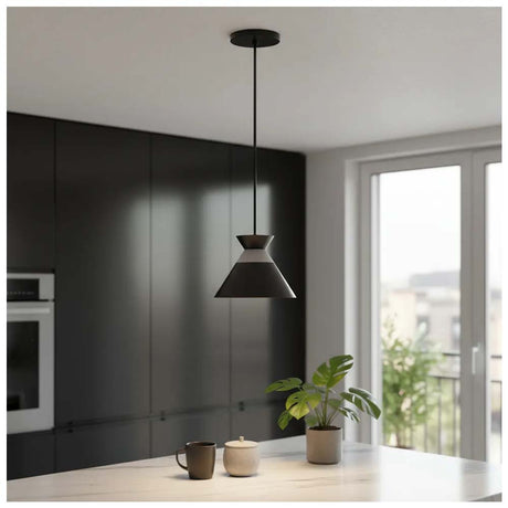 LUMINARIO COLGANTE METALICO COLOR NEGRO MX-CL8045/N/G MAXXI ***SIN T.E.***