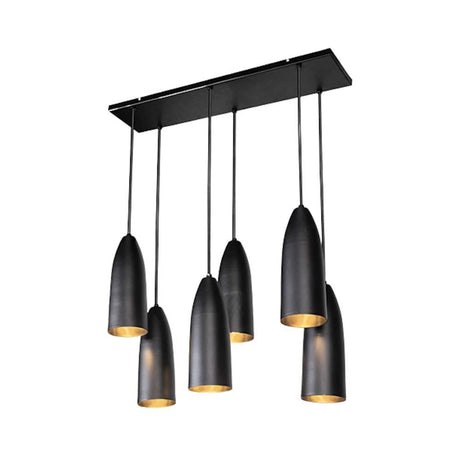 LUMINARIO COLGANTE PANTALLA DE METAL DISPONIBLE EN COLOR NEGRO BASE RECTANGULAR METALICA 60X12CM COLOR NEGRO CABLE EN COLOR NEGRO 9CM H120 USO INTERIOR NO INCLUYE LAMPARA