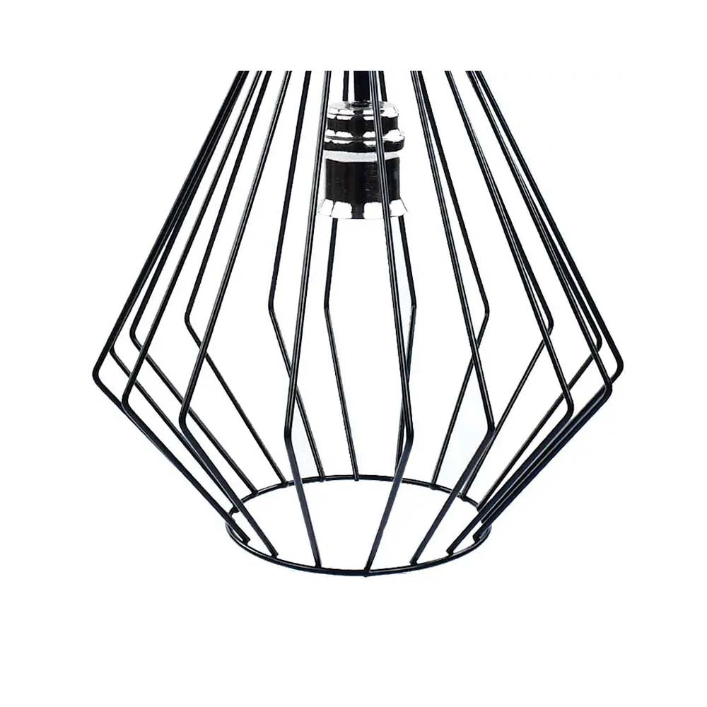 LUMINARIO COLGANTE CAMPANA ACERO NEGRO DETALLE SATIN BASE METALICA Y CABLE COLOR NEGRO USO INTERIOR FOCOS NO INCLUIDOS*HAE2024*