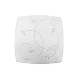 LUMINARIO DE TECHO PLAFON LAMINA DE ACERO VIDRIO SATINADO CON INCRUSTACIONES 127V LAMPARA OPCIONAL NO INCLUIDA