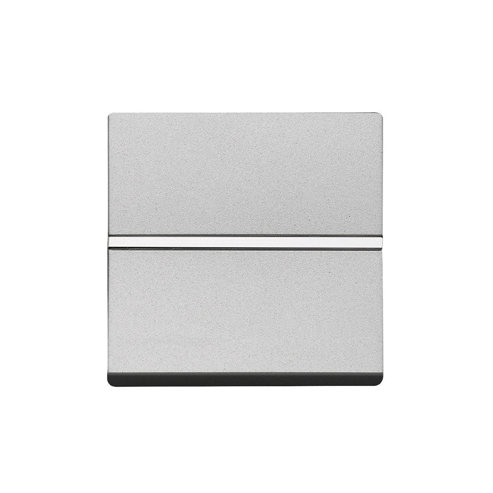 APAGADOR SENCILLO ESTEVEZ ZENIT 2 MÓDULOS PLATA