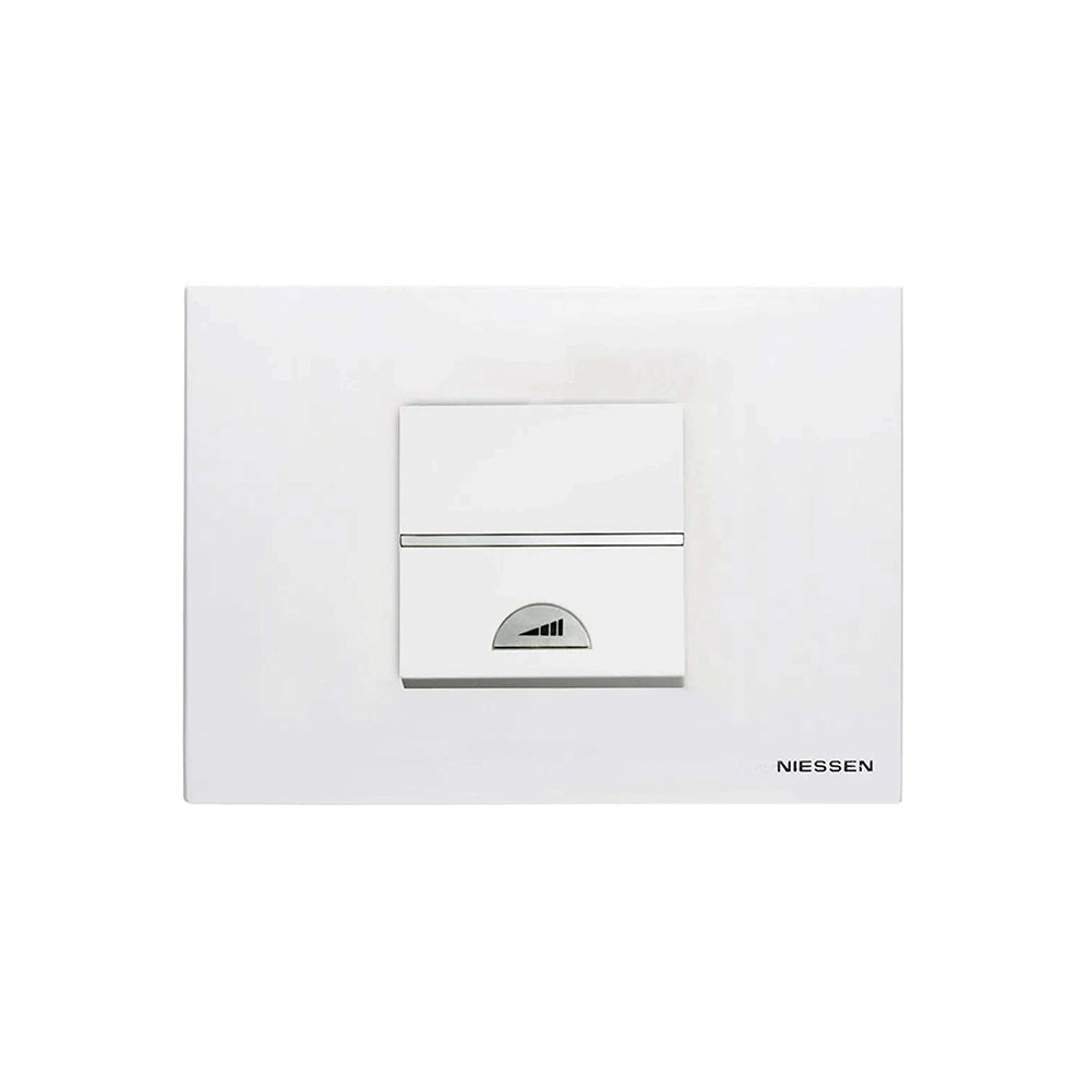 ATENUADOR DE LUZ ESTEVEZ ZENIT PULSANTE 2 MÓDULOS BLANCO