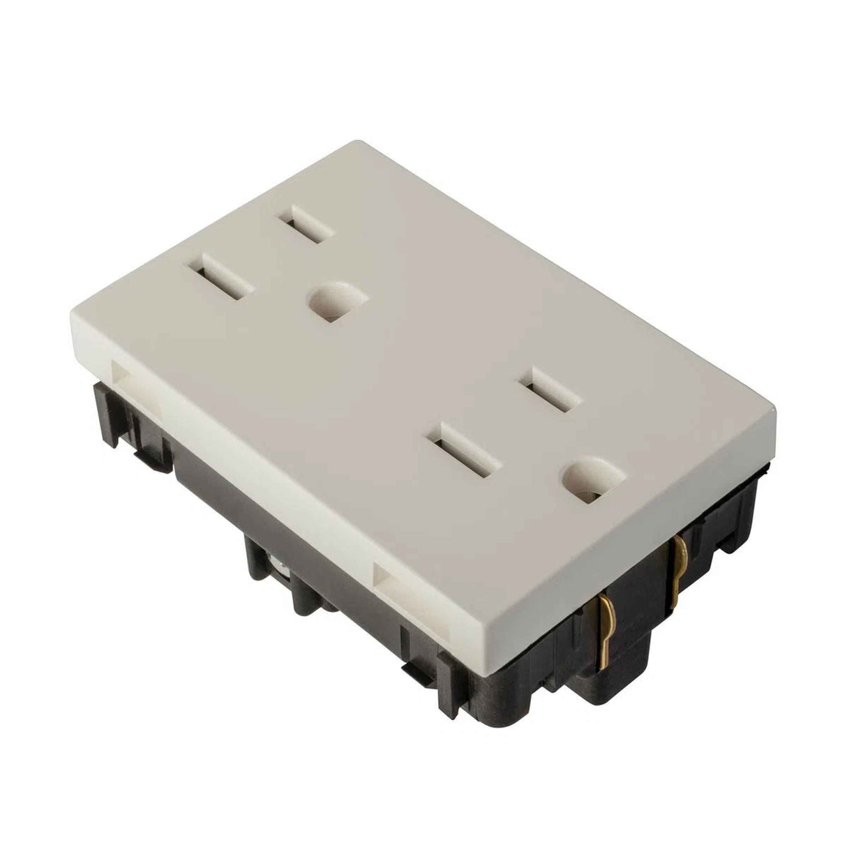 CONTACTO DÚPLEX ESTEVEZ ZENIT 2 POLOS CON TIERRA 3 MÓDULOS BLANCO