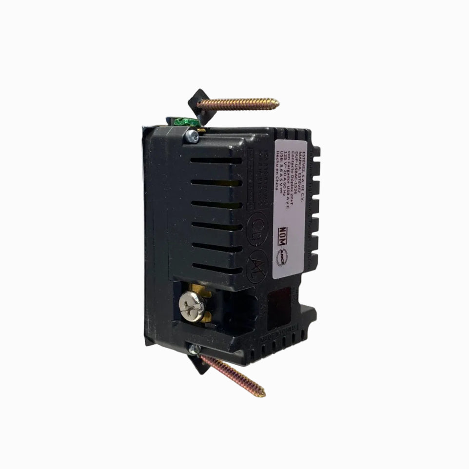 CONTACTO DUPLEX 2P+T 15A USBA 2.4A+ USBC 3A PLACA AN ZENIT