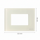 PLACA 3 MOD. CRISTAL BLANCO N2473-CB ZENIT NIESSEN
