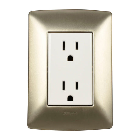 TOMACORRIENTE DUPLEX 2P+T 3 MOD. 15A/127-277V. N4188