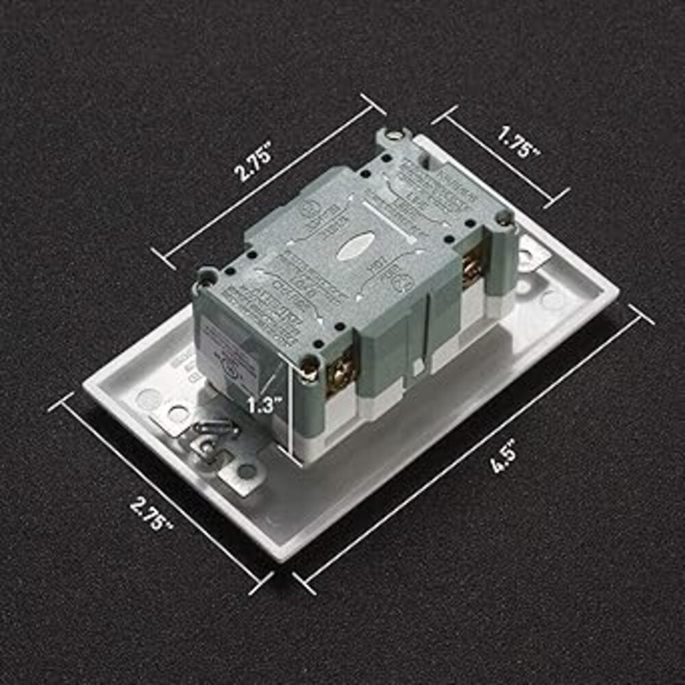 RECEPTACULO DUPLEX FALLA A TIERRA GFCI O ICFT SMARTLOCKPRO 20A/125V. BCO. C/PLACA GFNT2-00W