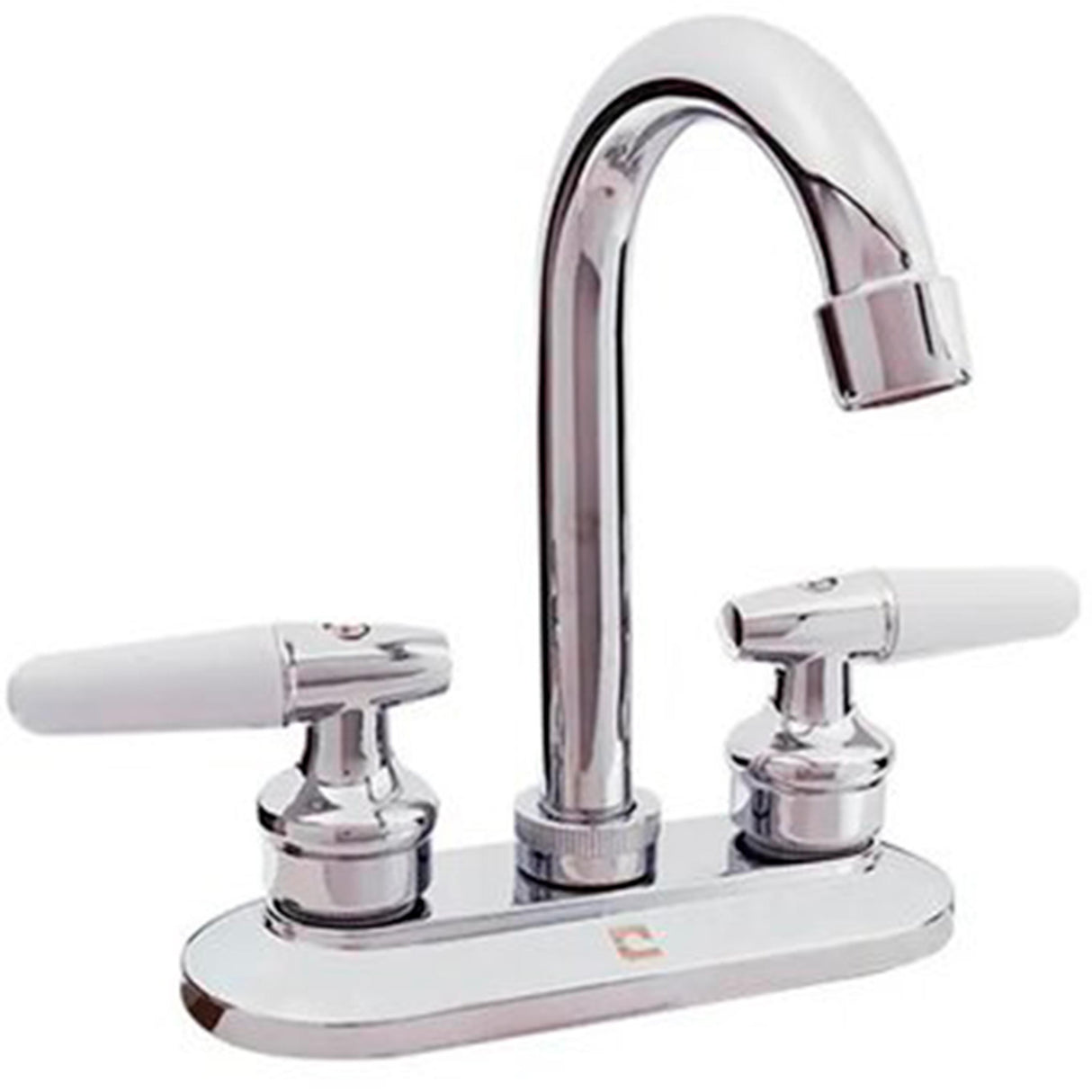 MEZCLADORA PARA LAVABO MANERLAES DE PALANCA BLANCO CUELLO LARGO NACOBRE **HAE**