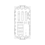 VARIADOR (DIMMER) 127V. 1 MOD. 30-500W/30-300VA BLANCO NEVE VIMAR