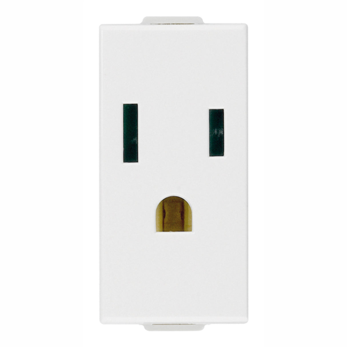 TOMACORRIENTE 2P+T 15A/127V. 1 MOD. USA BLANCO NEVE VIMAR