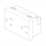 TOMACORRIENTE 2P+T 15A/127V. 3 MOD. USA BLANCO NEVE VIMAR