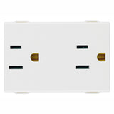 TOMACORRIENTE 2P+T 15A/127V. 3 MOD. USA BLANCO NEVE VIMAR