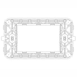 SOPORTE 3 MOD. CON TORNILLOS PARA CAJA EMPOTRABLE 3 MOD. NEVE VIMAR