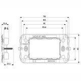 SOPORTE 3 MOD. CON TORNILLOS PARA CAJA EMPOTRABLE 3 MOD. NEVE VIMAR