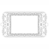 SOPORTE 3 MOD. PLANA/NEVE CON TORNILLOS PARA CAJA EMPOTRABLE 3 MOD. NEVE VIMAR