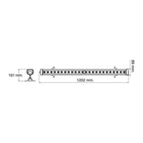 LUMINARIO LED SOBREPONER PISO 100W/127-277V. BARRA PRO GRIS 5000K LUZ BLANCA CONSTRULITA