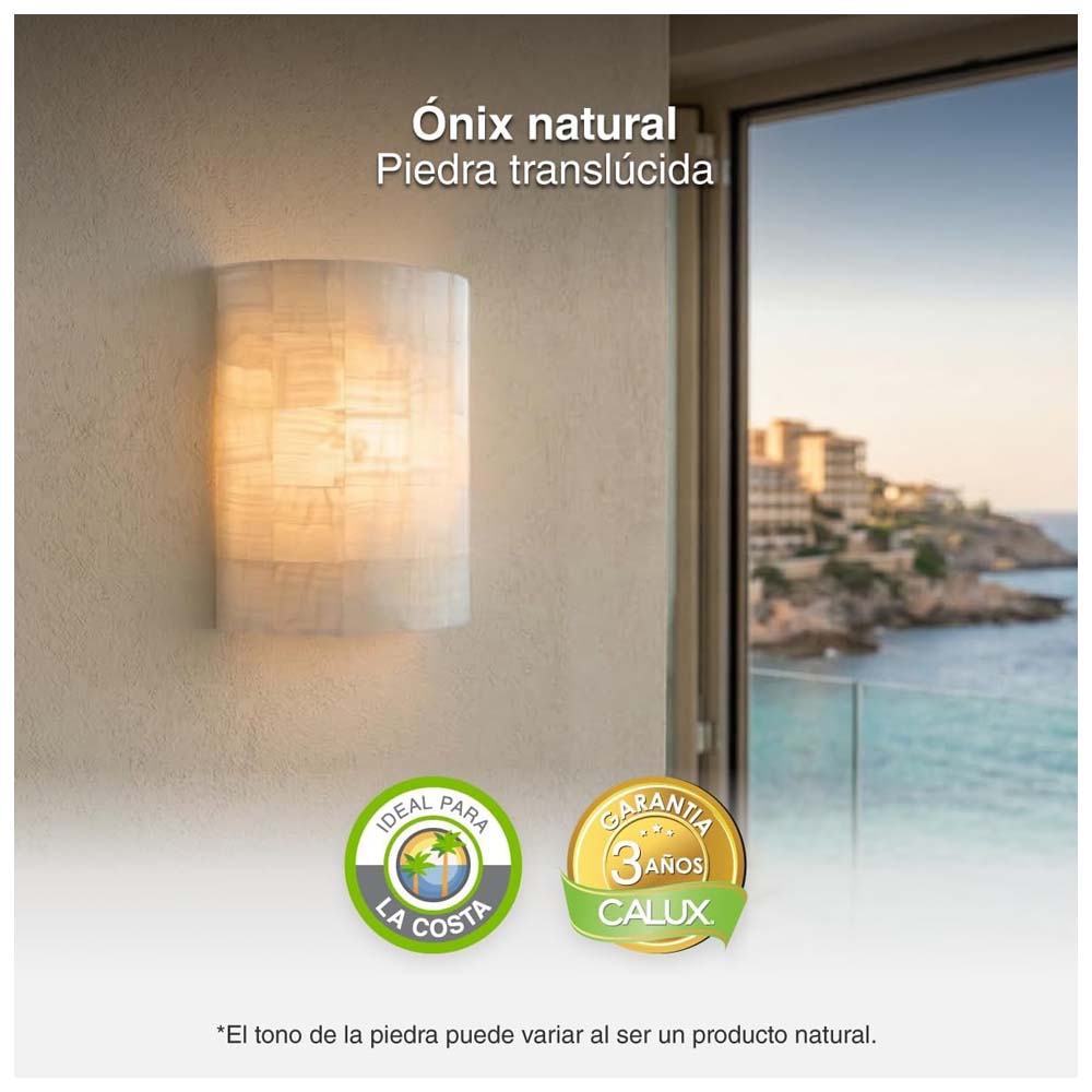 ARBOTANTE ONIX 1/2 CANA PARQUET TERMINADO BLANCO 60W MAX E27