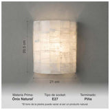 ARBOTANTE ONIX 1/2 CANA PARQUET TERMINADO BLANCO 60W MAX E27