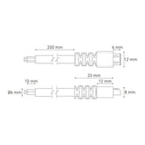 CABLE DE ALIMENTACION HORIZONTAL 200MM. BLANCO ELECTROMAG