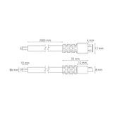 CABLE DE ALIMENTACION HORIZONTAL NEGRO 2000MM ELECTROMAG