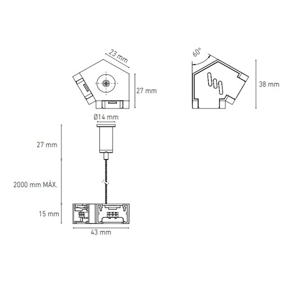 CONECTOR 60 BLANCO ELECTROMAG