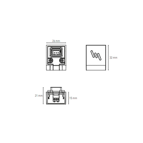 CONECTOR DE ALIMENTACION INICIAL BLANCO ELECTROMAG