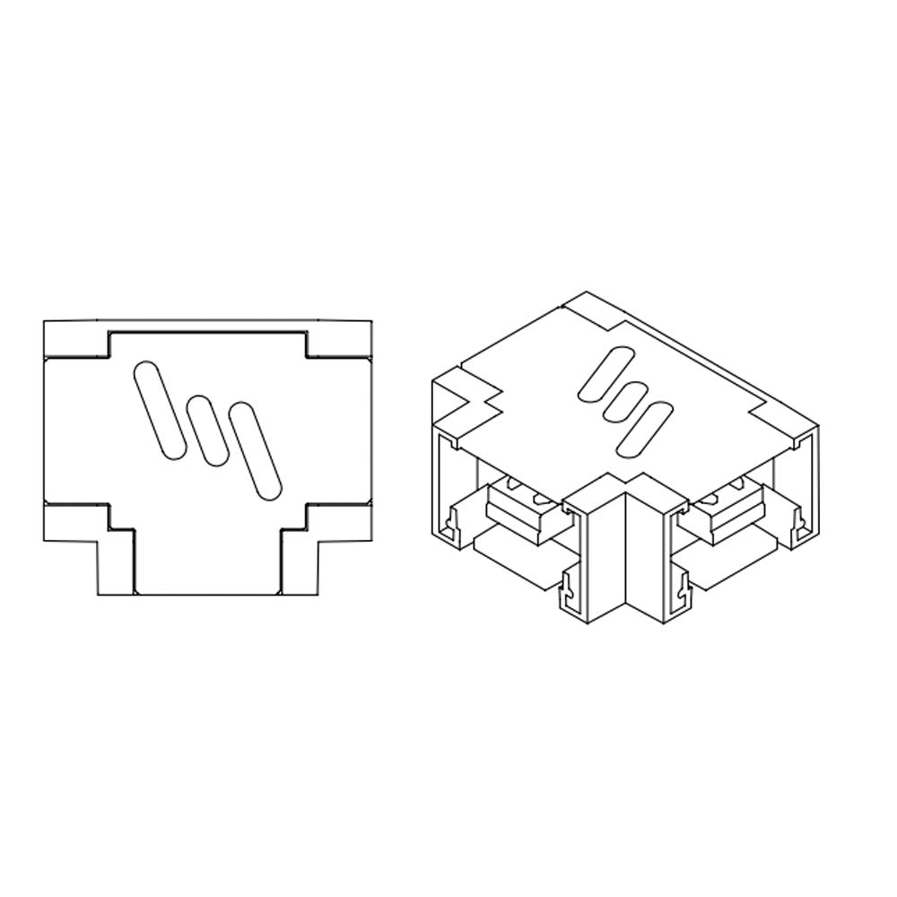 CONECTOR EN "T" NEGRO ELECTROMAG