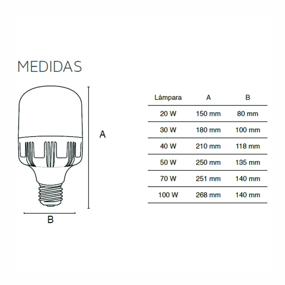 TOLEDO HIGH LED 40W/100-240V 6500K *** OFRECER 40LHBLEDT65MV200 O 91575 O P202132-07 ***