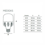 TOLEDO HIGH WATTAGE 100W T140 E39 6500K 100-277V LM9000 25000HRS *** OFRECER LED06/100W ***