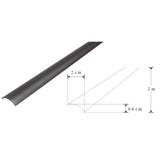 KIT PERFIL P/TIRA EXTRAPLANA LED ESQUINERO (PERFIL ESQUIN ALUM NEGRO 2M + MICA DIFUSA CURVA NEGRA TRASLUCIDA 2M + 2 TAPAS LAT + 2 GRAPAS DE SOB IP20) ILUMILEDS