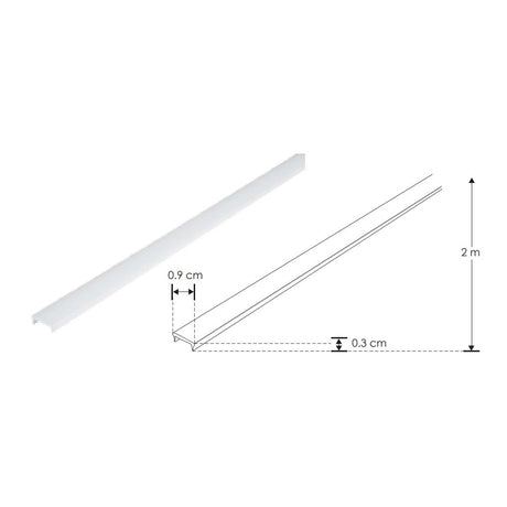 KIT DE PERFIL PARA TIRA EXTRAPLANA TIPO WALL WASHER DE LED QUE INCLUYE PERFIL DE ALUM DE 2M MICA DIFUSA DE 2M KIT DE 2 TAPAS LATERAES DE EMPOTRAR PROTECCION IP20