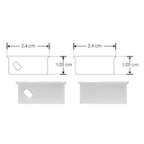 KIT DE PERFIL PARA TIRA EXTRAPLANA TIPO WALL WASHER DE LED QUE INCLUYE PERFIL DE ALUM DE 2M MICA DIFUSA DE 2M KIT DE 2 TAPAS LATERAES DE EMPOTRAR PROTECCION IP20