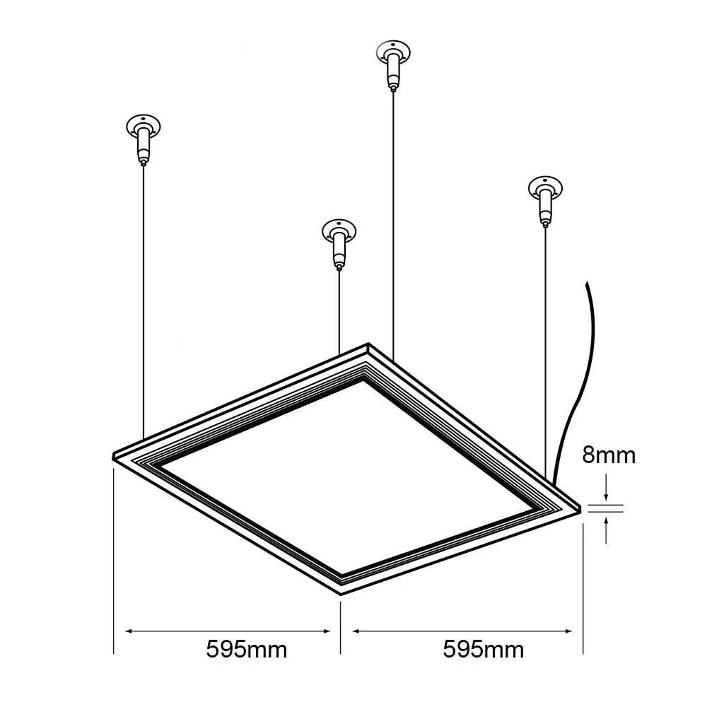 PANEL LED DOMUS I TECNOLITE PARA SUSPENDER O EMPOTRAR 40W LUZ BLANCA NEUTRA LED INTEGRADO ***NO INCLUYE KIT DE SUSPENSION***