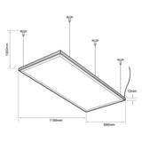 PANEL LED DOMUS III TECNOLITE PARA SUSPENDER O EMPOTRAR 60W LUZ BLANCA NEUTRA LED INTEGRADO