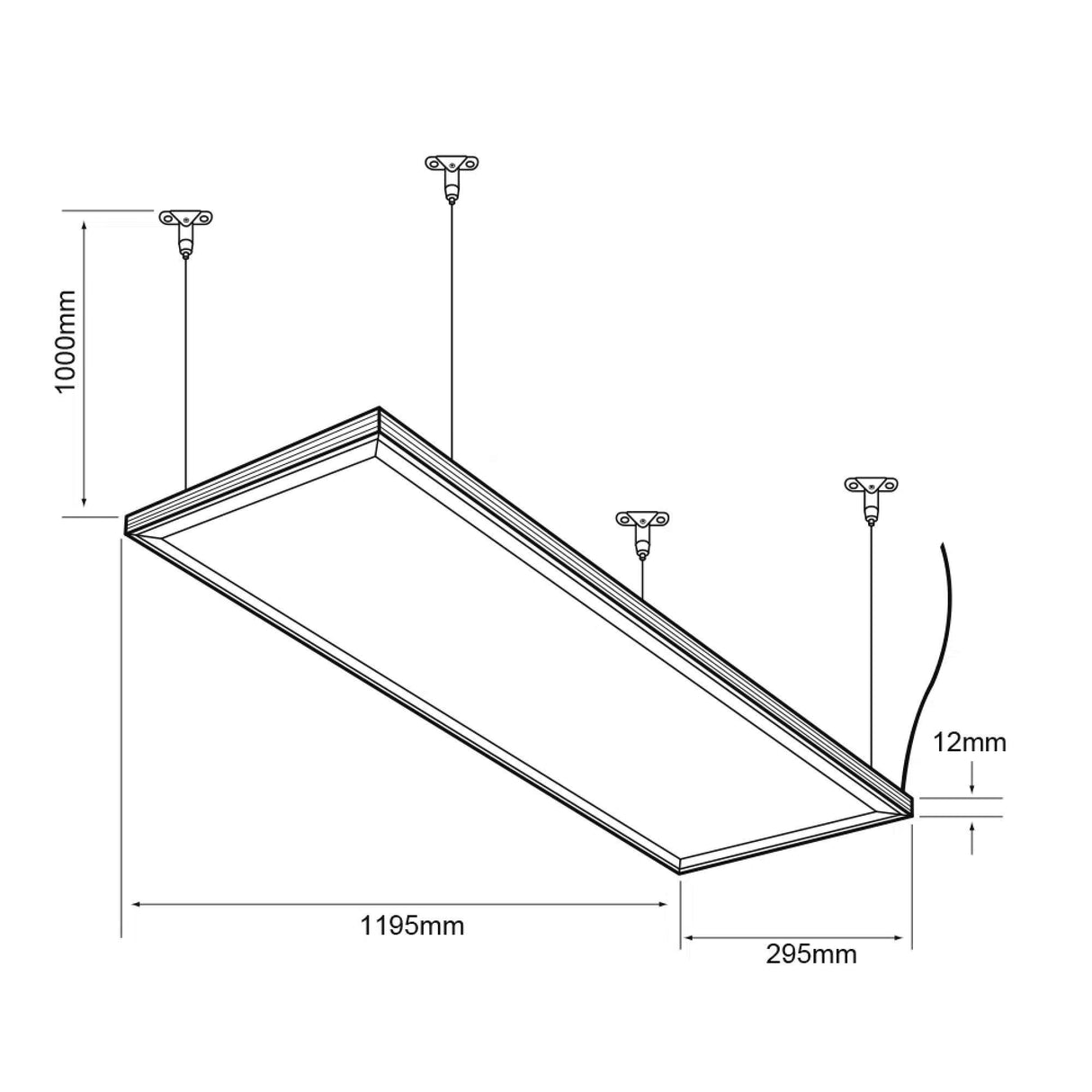 PANEL LED DOMUS II TECNOLITE PARA SUSPENDER O EMPOTRAR 45W LUZ BLANCA NEUTRA LED INTEGRADO