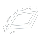 PANEL CUADRADO ULTRA SLIM LED 12W FRIO ***HAE2025***