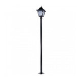 POSTE FAROL ACERO NEGRO 60W E27(NO INCLUIDA) IP54 CALUX