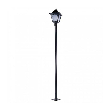 POSTE FAROL ACERO NEGRO 60W E27(NO INCLUIDA) IP54 CALUX