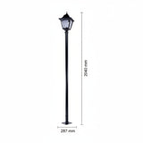 POSTE FAROL ACERO NEGRO 60W E27(NO INCLUIDA) IP54 CALUX